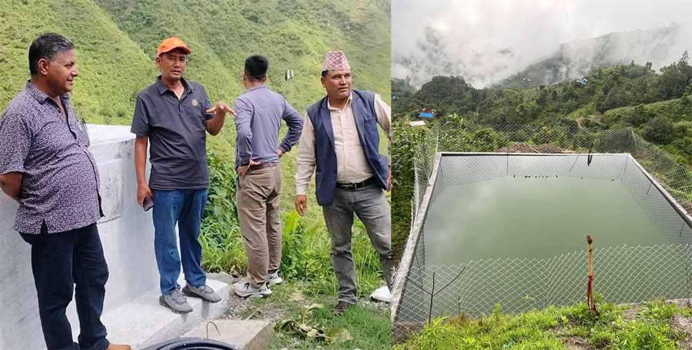 तमू धीं यूकेको सहयोगबाट सिन्धुलीमा बन्यो खानेपानी ट्याङ्की र सिँचाई पोखरी