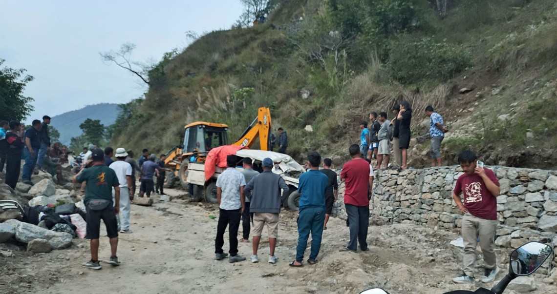 लमजुङ जिप दुर्घटनाः २ जनाको मृत्यु, १२ घाइते