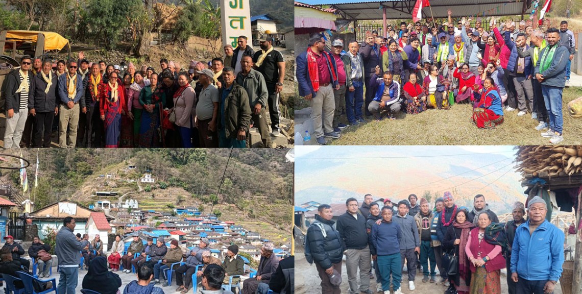 लमजुङमा घरदैलो दौडाहः गाउँ–गाउँमा उम्मेदवार