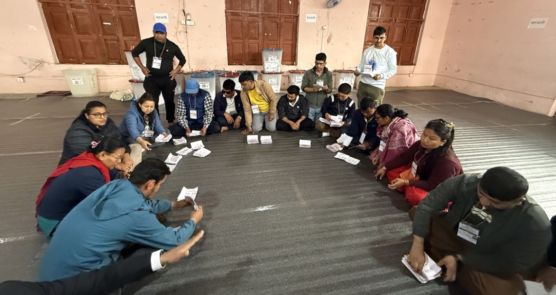 लमजुङमा मतगणना सुरु, ५४.७६ प्रतिशत मत खस्यो