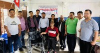 राइनासमा अपाङ्गता भएका ५३ जनालाई सहायता सामग्री प्रदान