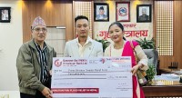 भोटेकोशी बाढीपीडितका लागि तमु धीं भर्जिनियाद्वारा १० लाख सहयोग