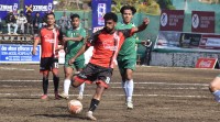 त्रिवेणी कप फुटबलः एनआरटी र लमजुङ मर्स्याङ्दी क्वार्टरफाइनलमा