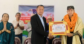 मर्स्याङ्दी गाउँपालिकाद्धारा सावित्रा भण्डारी ‘साम्बा’ लाई सम्मान