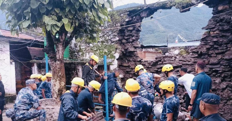 लमजुङ कारागारको पर्खाल भत्कियो, झण्डै भागेनन् कैदी