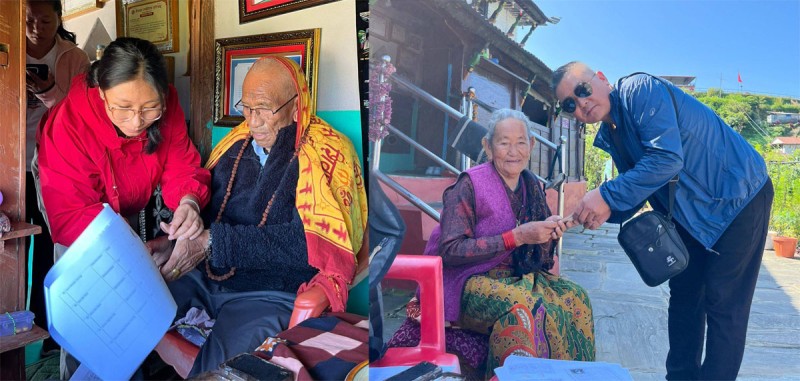 क्व्होलासोथारका जेष्ठ नागरिकलाई घरदैलोमै सामाजिक सुरक्षा भत्ता