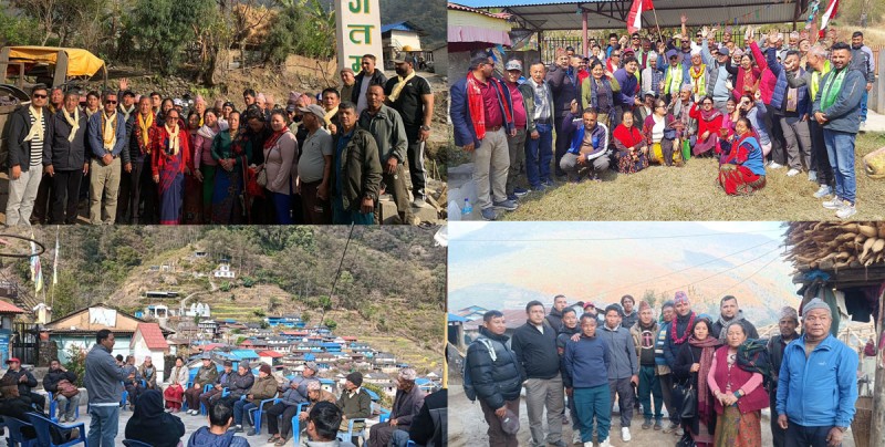 लमजुङमा घरदैलो दौडाहः गाउँ–गाउँमा उम्मेदवार