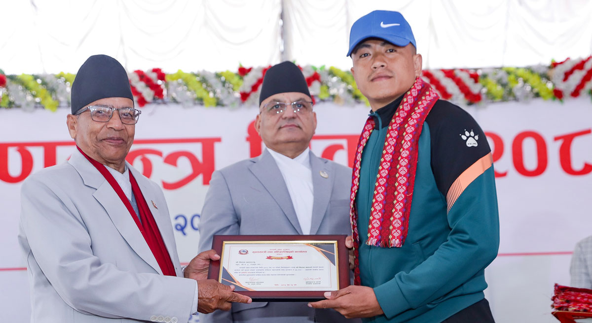 नेपाली सेनाका प्युठ मिलन खवास गण्डकी प्रदेश सरकारबाट पुरस्कृत