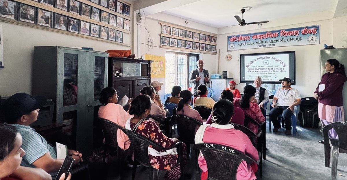 भोटेओडारमा पोषण तथा सर्वोत्तम पिठो बनाउने तालिम सञ्चालन